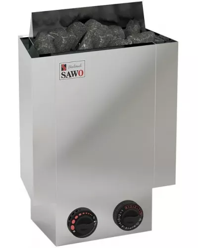 Электрическая печь для сауны SAWO NORDEX MINI NRMN-36NB-Z (3,6 кВт, встроенный пульт, внутри оцинковка, снаружи нержавейка)