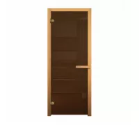 Дверь для бани и сауны Бронза Матовая 170х70 (6мм, 2 петли 716 GB) (ОСИНА)